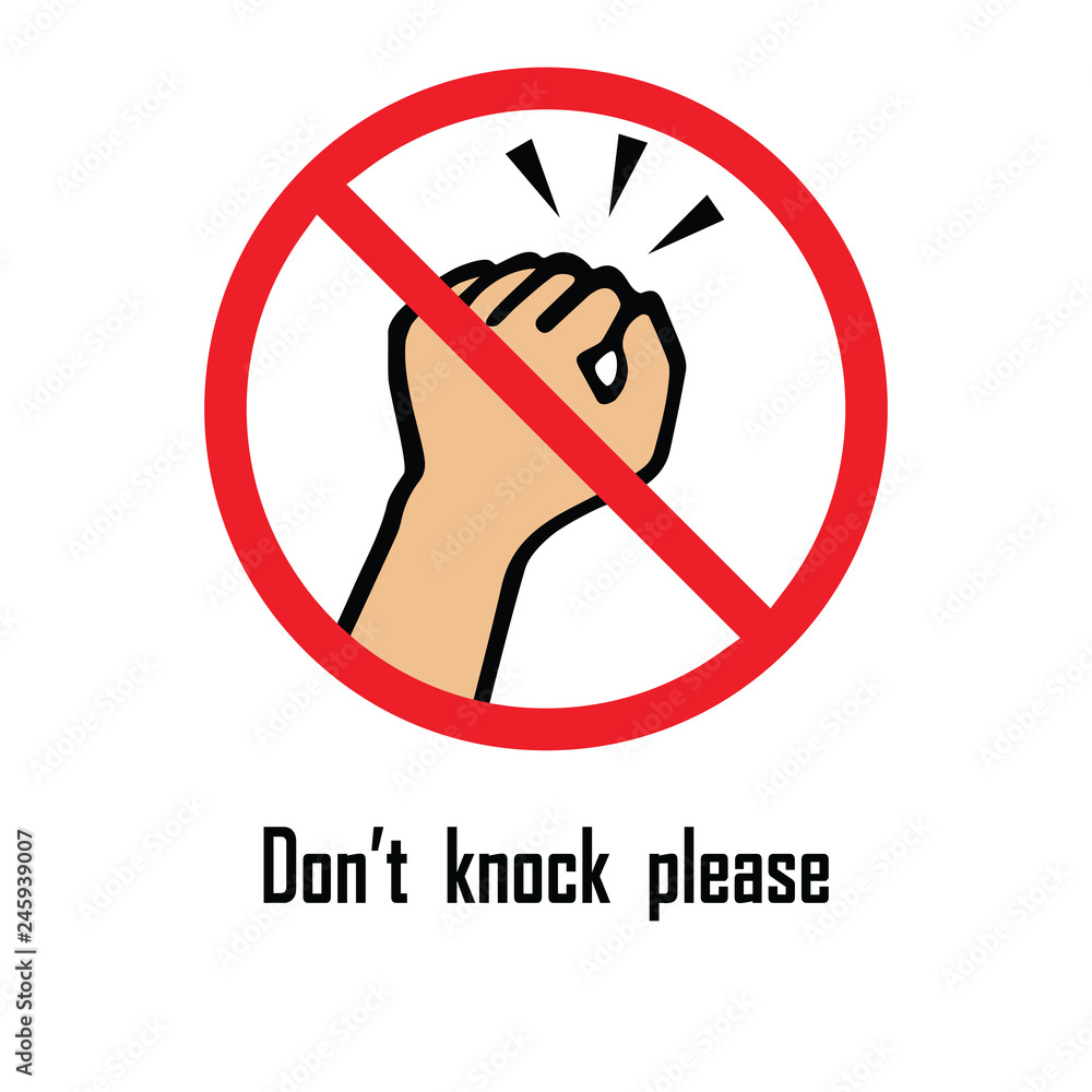 Do not knock vector sign Stock Vector Adobe Stock