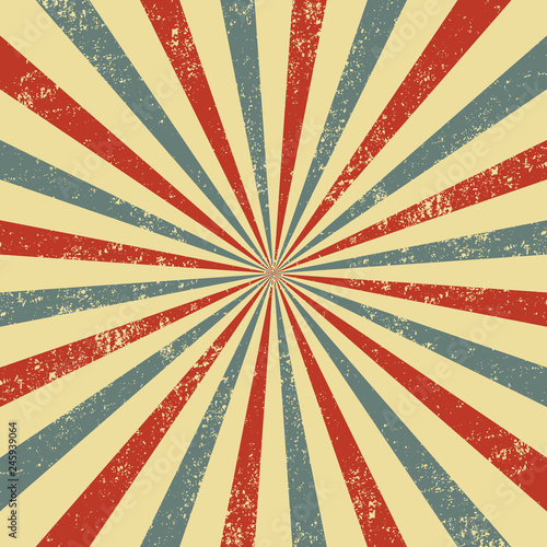 Retro vintage grunge rays background