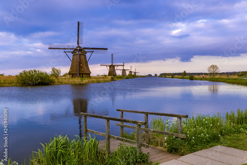 Windmills in Kinderdijk - Netherlands © Nikolai Sorokin