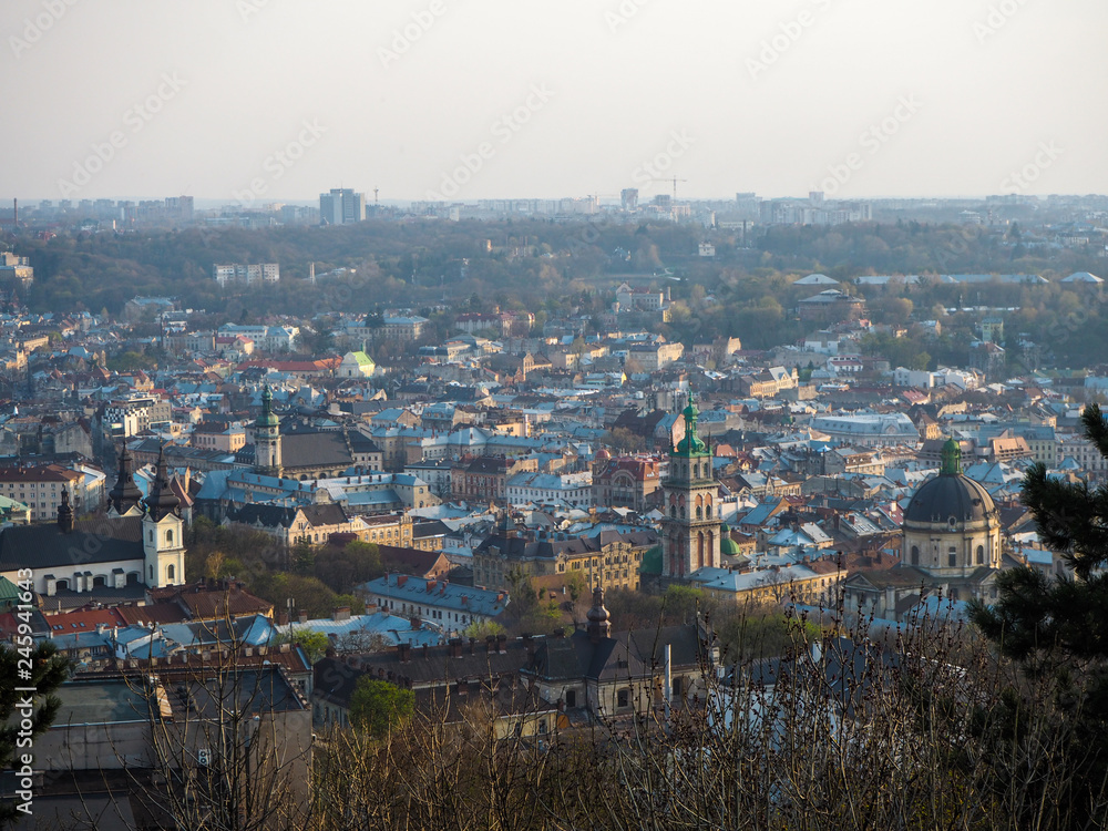 View of Lviv from the lookout at Castle Hill