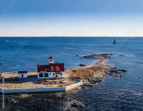 Wood Island Life Saving Station and Whaleback Light photo