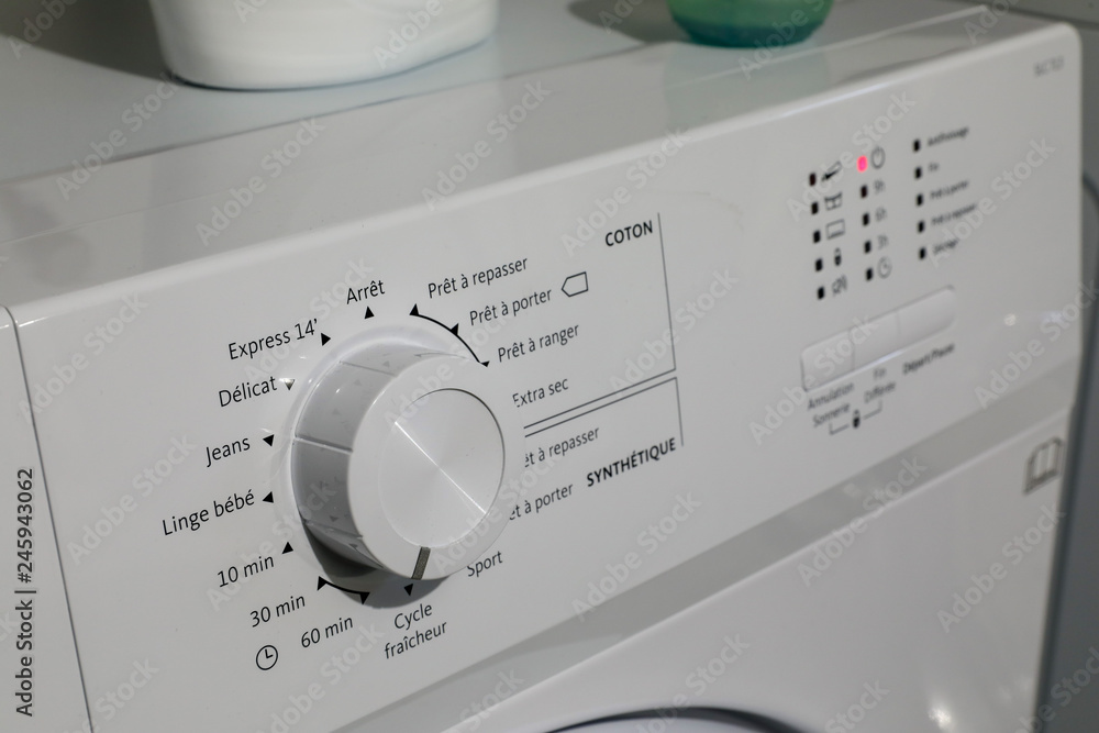 control panel of a washing machine control panel of a washing machine