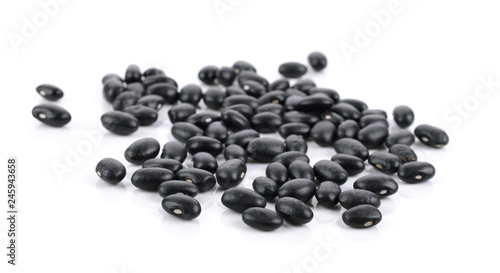 black bean on white background.
