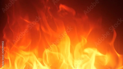 red flames of otgryaschih natural wood by the fireplace