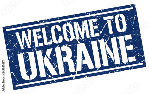 welcome to Ukraine stamp