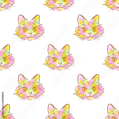 Spring cat pattern