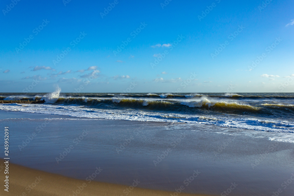 The Boscombe Beach crahing waves The Boscombe Beach crahing waves