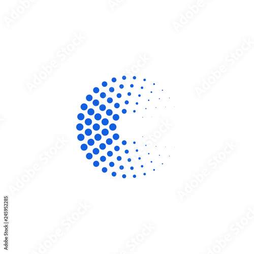 Abstract Halftone Dots Logo