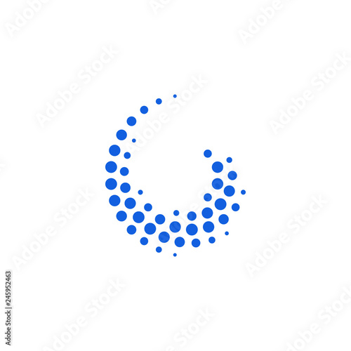 Abstract Halftone Dots Logo
