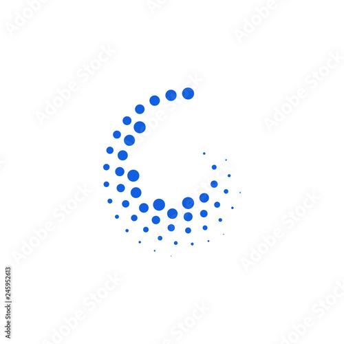 Abstract Halftone Dots Logo