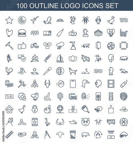 100 logo icons