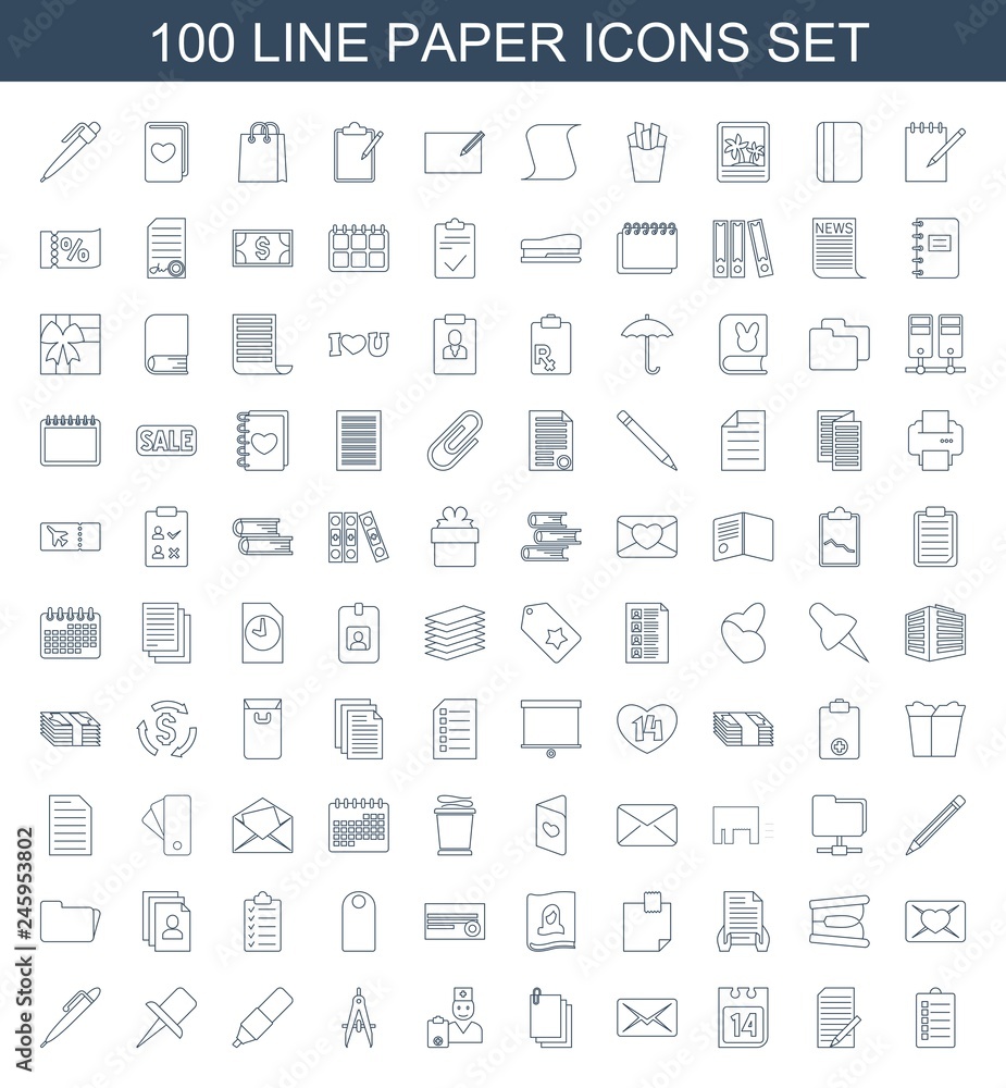 100 paper icons 100 paper icons