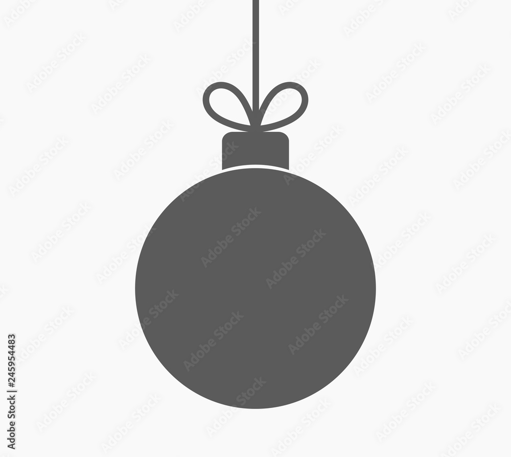 Christmas ball ornament icon. Christmas ball ornament icon.