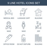 9 hotel icons