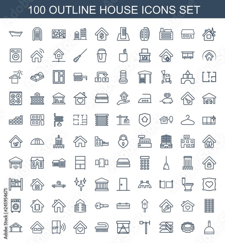 100 house icons