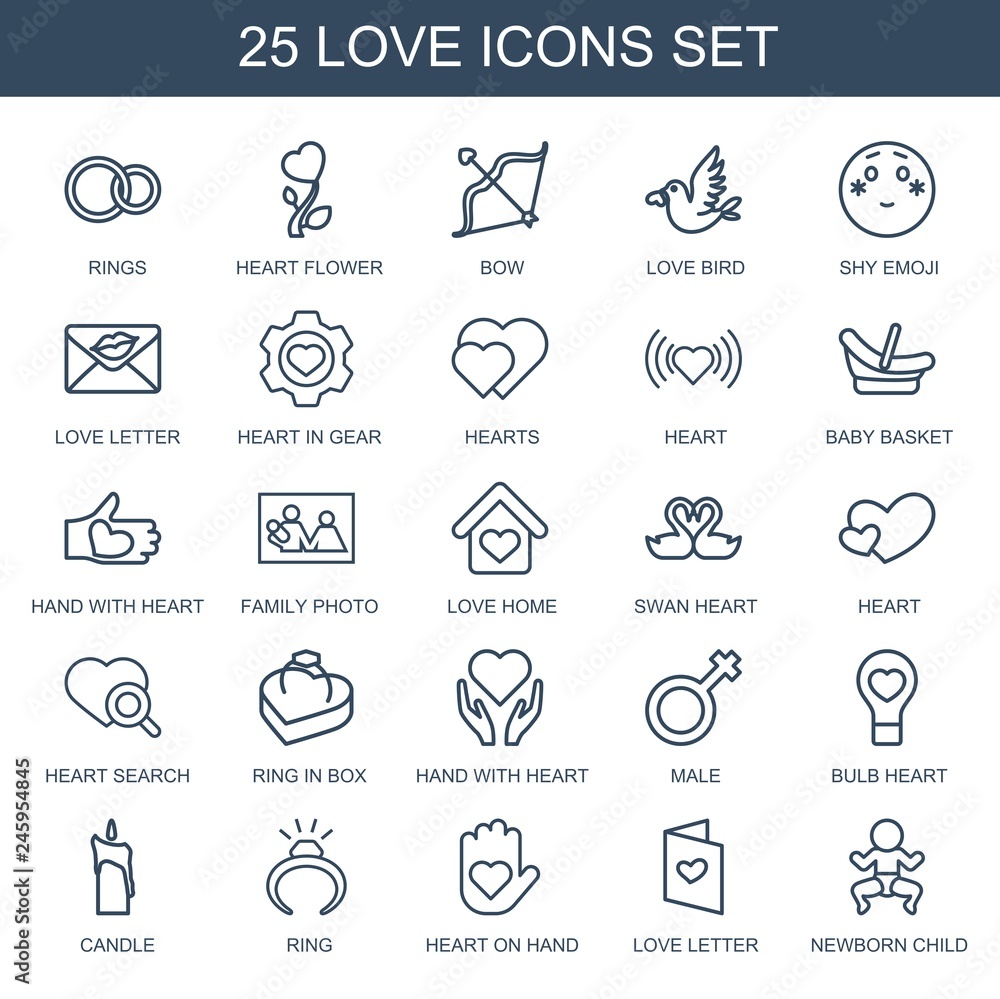 25 love icons