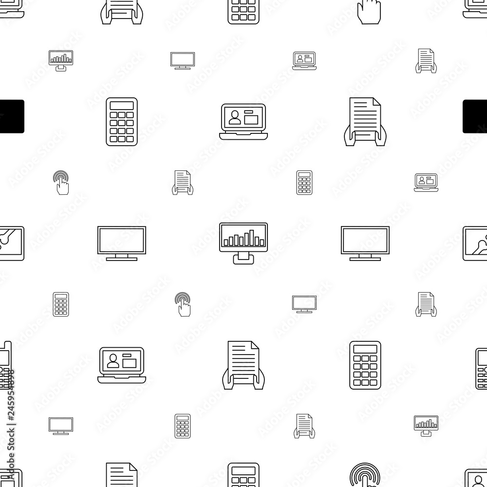 display icons pattern seamless white background display icons pattern seamless white background