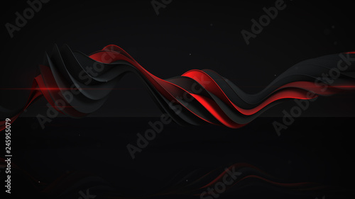 Red and black twisted spira...