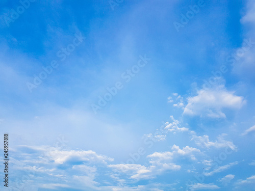 white cloud on blue sky background Nature Landscape.in thailand summer.parks/outdoor.