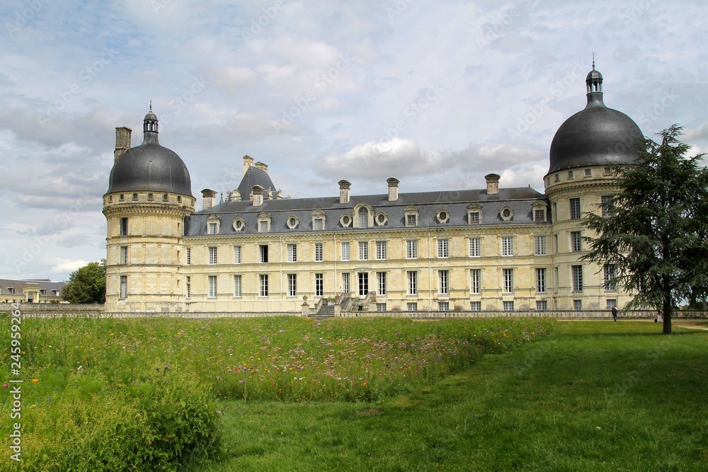 Chateau de Valençay, france, Renaissance, Loire Valley, architecture, building, palace, landmark, old, museum, history, historic, tower, Talleyrand, flowers,