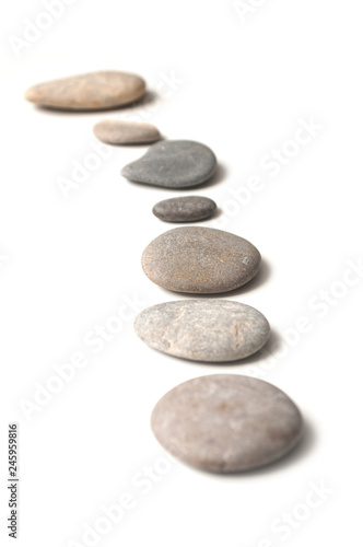 closeup of stone alignment  on white background