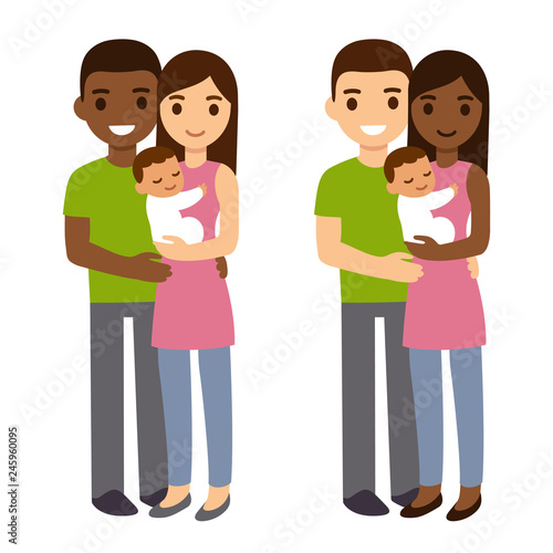 Mixed couple with baby