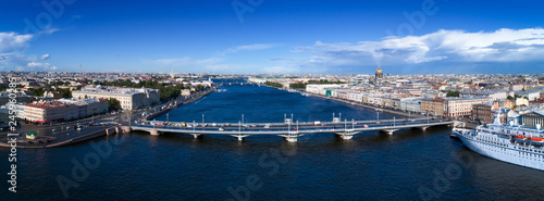 Neva river in city center St. Petersburg