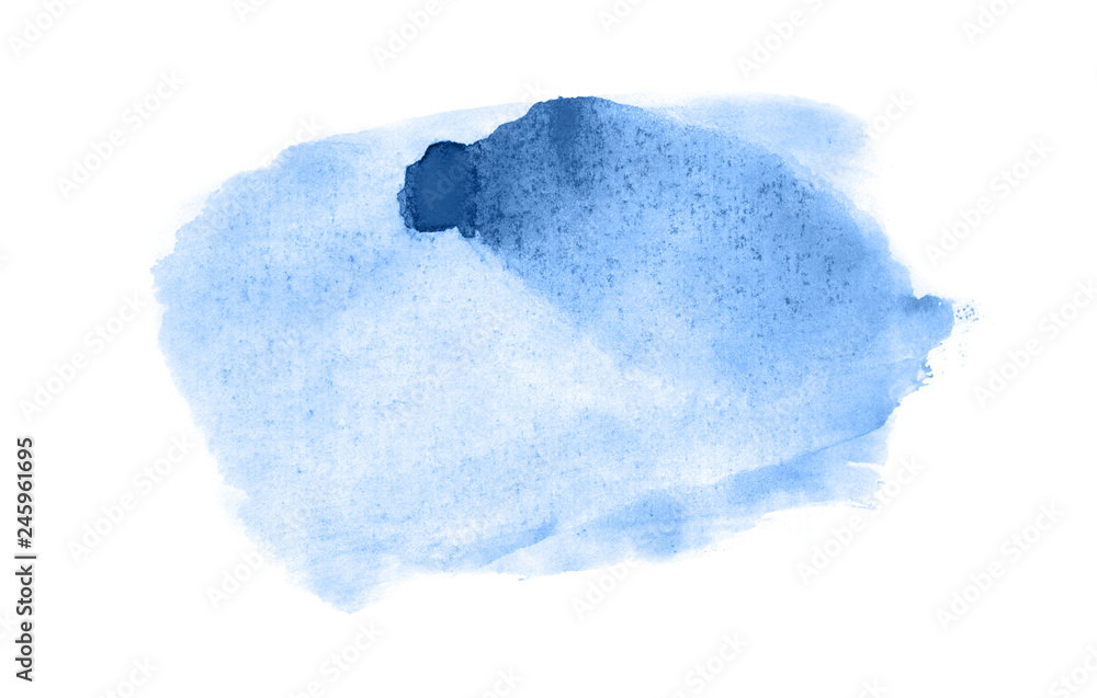 Abstract watercolor background hand-drawn on paper. Volumetric smoke elements. Blue, Marina color. For design, web, card, text, decoration, surfaces. Abstract watercolor background hand-drawn on paper. Volumetric smoke elements. Blue, Marina color. For design, web, card, text, decoration, surfaces.
