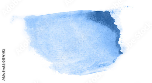 Abstract watercolor background hand-drawn on paper. Volumetric smoke elements. Blue, Marina color. For design, web, card, text, decoration, surfaces. © colorinem