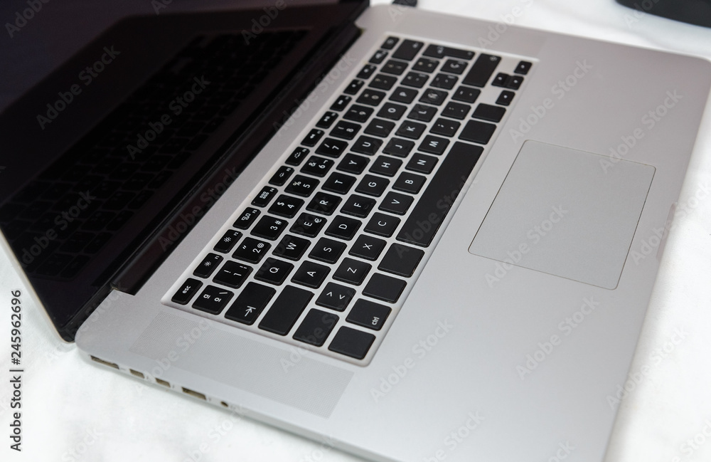 laptop keyboard close up