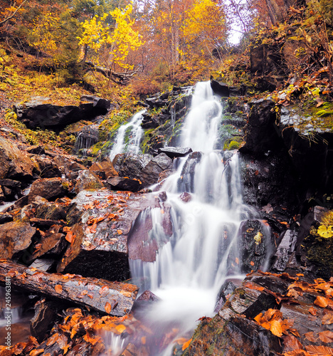Fototapeta Naklejka Na Ścianę i Meble -  waterfall at the autumn forest