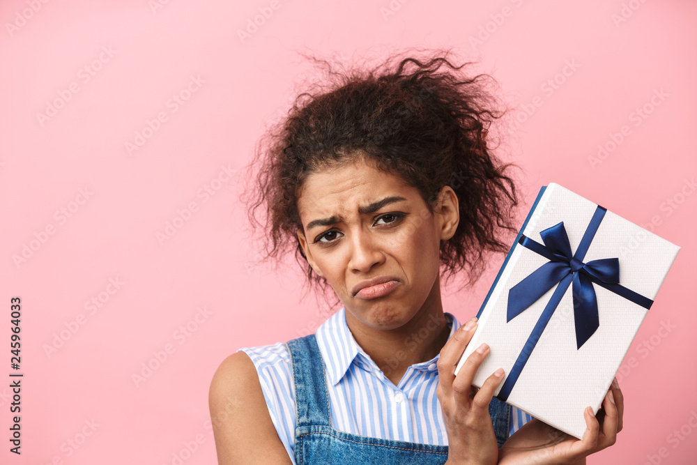 Beautiful disappointed young african woman Beautiful disappointed young african woman