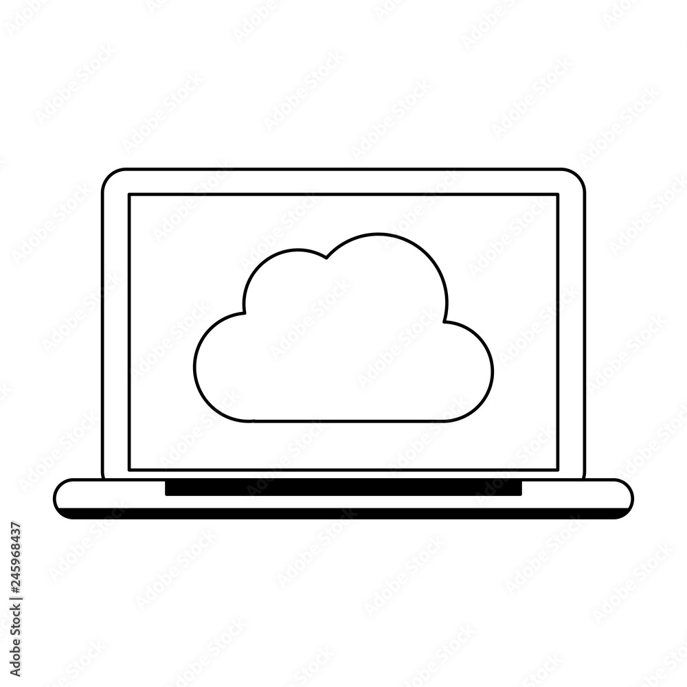 cloud computing technology in black and white cloud computing technology in black and white
