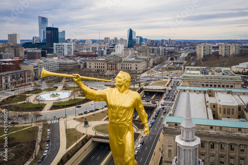 Aerial View of Philly Sunrise 