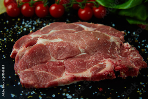 Raw pork meat fresh. Fresh steaks 
