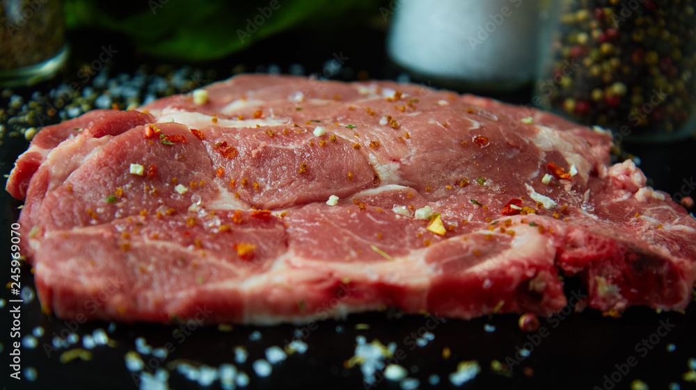Raw pork meat fresh. Fresh steaks Raw pork meat fresh. Fresh steaks