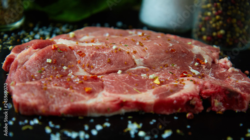 Raw pork meat fresh. Fresh steaks 