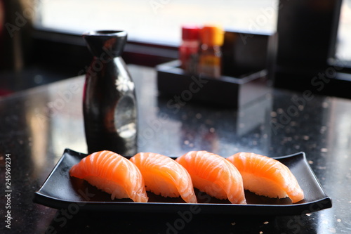 Salmon sushi nigiri 