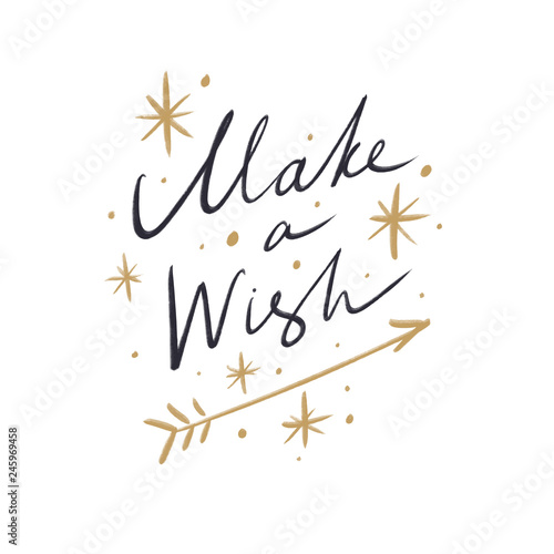 Lettering Once upon a time. Magic art. Decor element, print for your stuff and graphic design