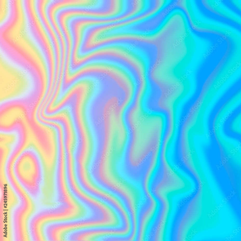 Holographic iridescent abstract background. It can be used for posters, cards, flyers, brochures, magazines and any kind of cover