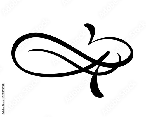 Vector vintage flourish corner, swirl decorative ornaments. Floral lines filigree design element. Flourish curl element for invitation or wedding menu page illustration