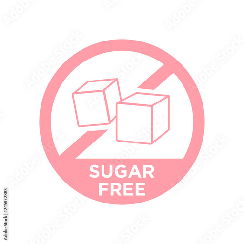 Sugar free icon. Vector illustration.