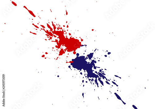 abstract vector splatter red and blue color design. illustration vector design.