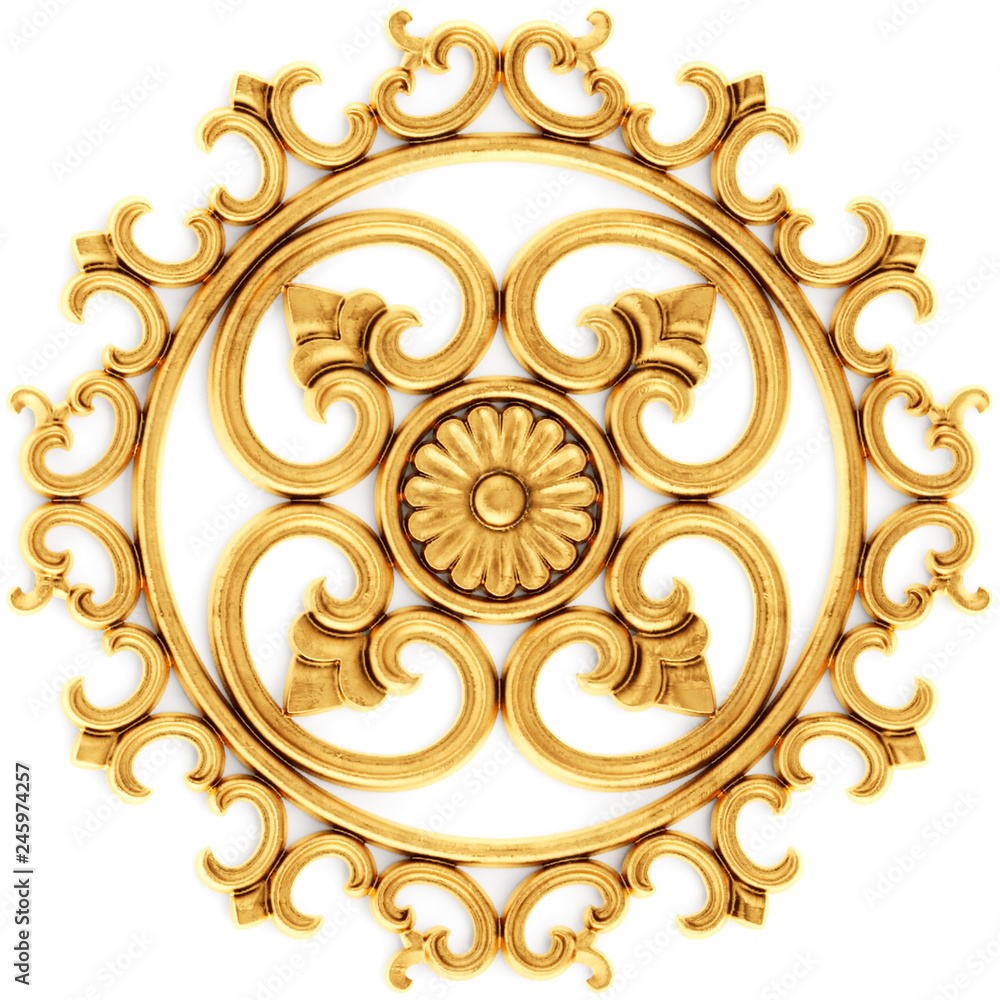 Gilded stucco, collection gold cartouche Gilded stucco, collection gold cartouche