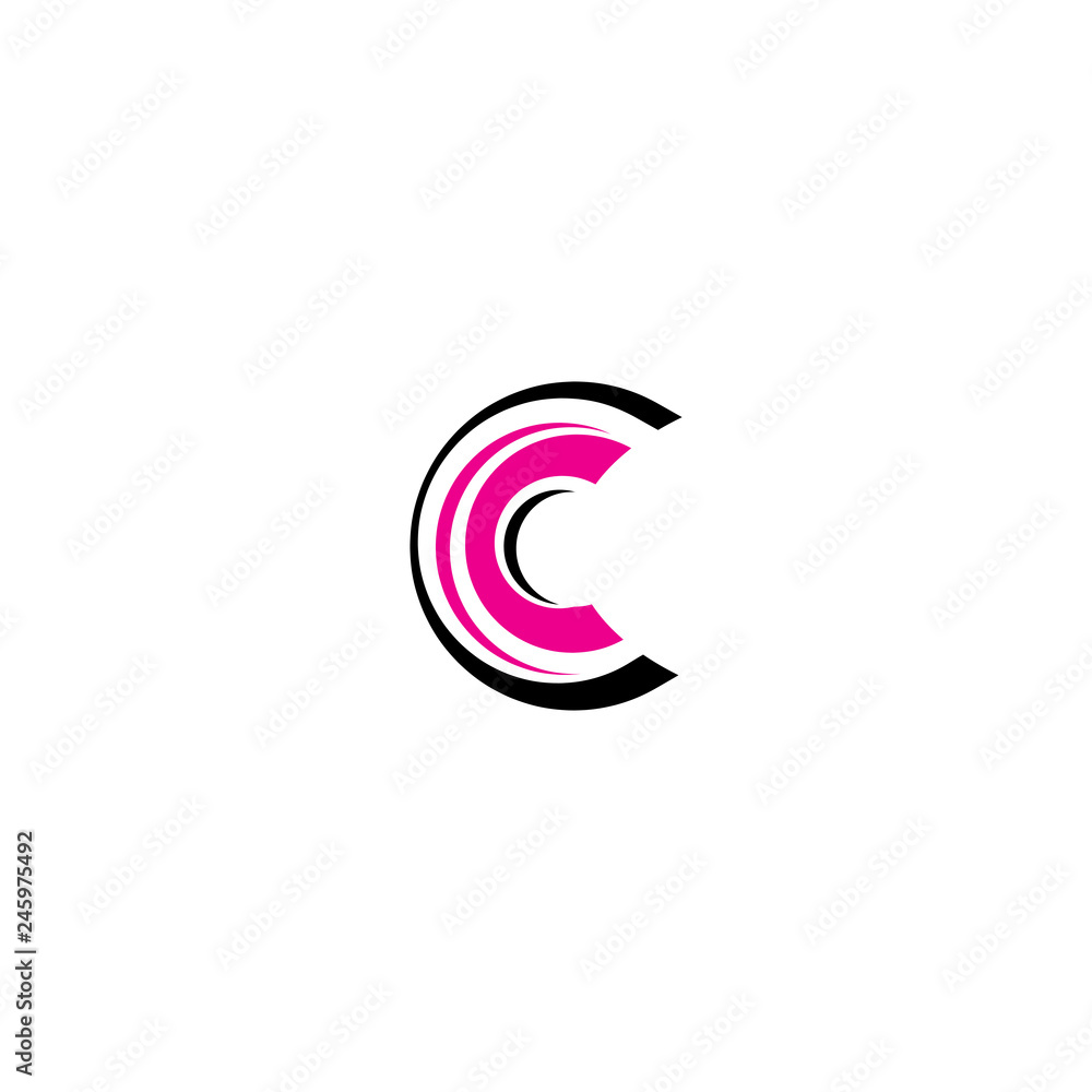 c logo magenta black icon vector c logo magenta black icon vector