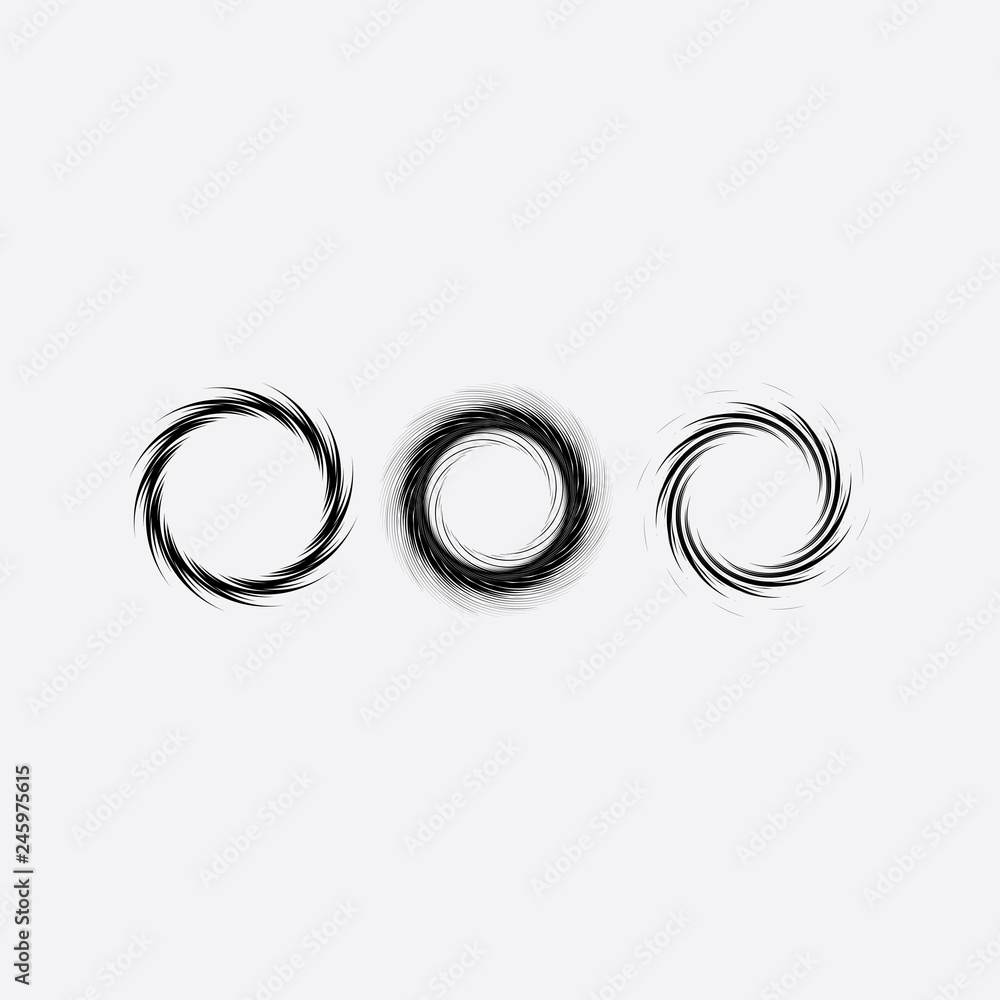 circle frames black spiral design element circle frames black spiral design element