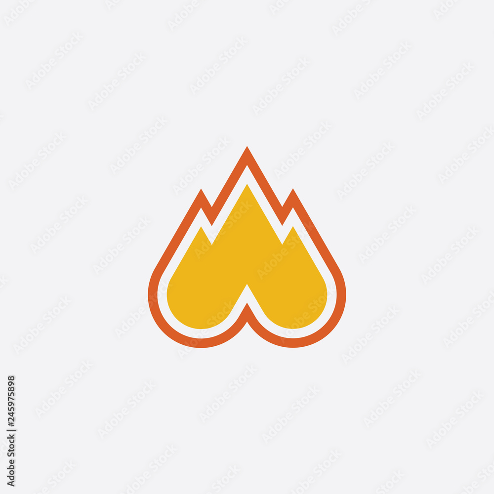 fire symbol logo icon vector illustration fire symbol logo icon vector illustration