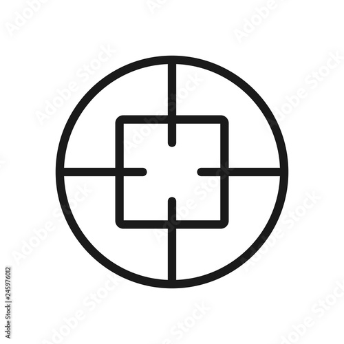 Target. Minimal thin line web icon. Simple vector illustration outline.