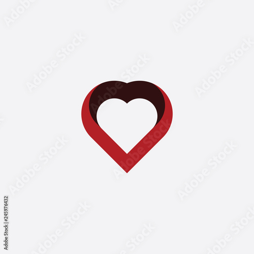 heart symbol stylized design element