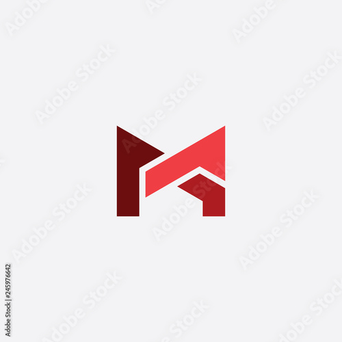 letter m and a ma icon logo vector sign